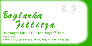 boglarka fillitza business card